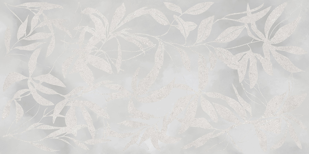 60x120 ArtWall Цветы Серый Матовый