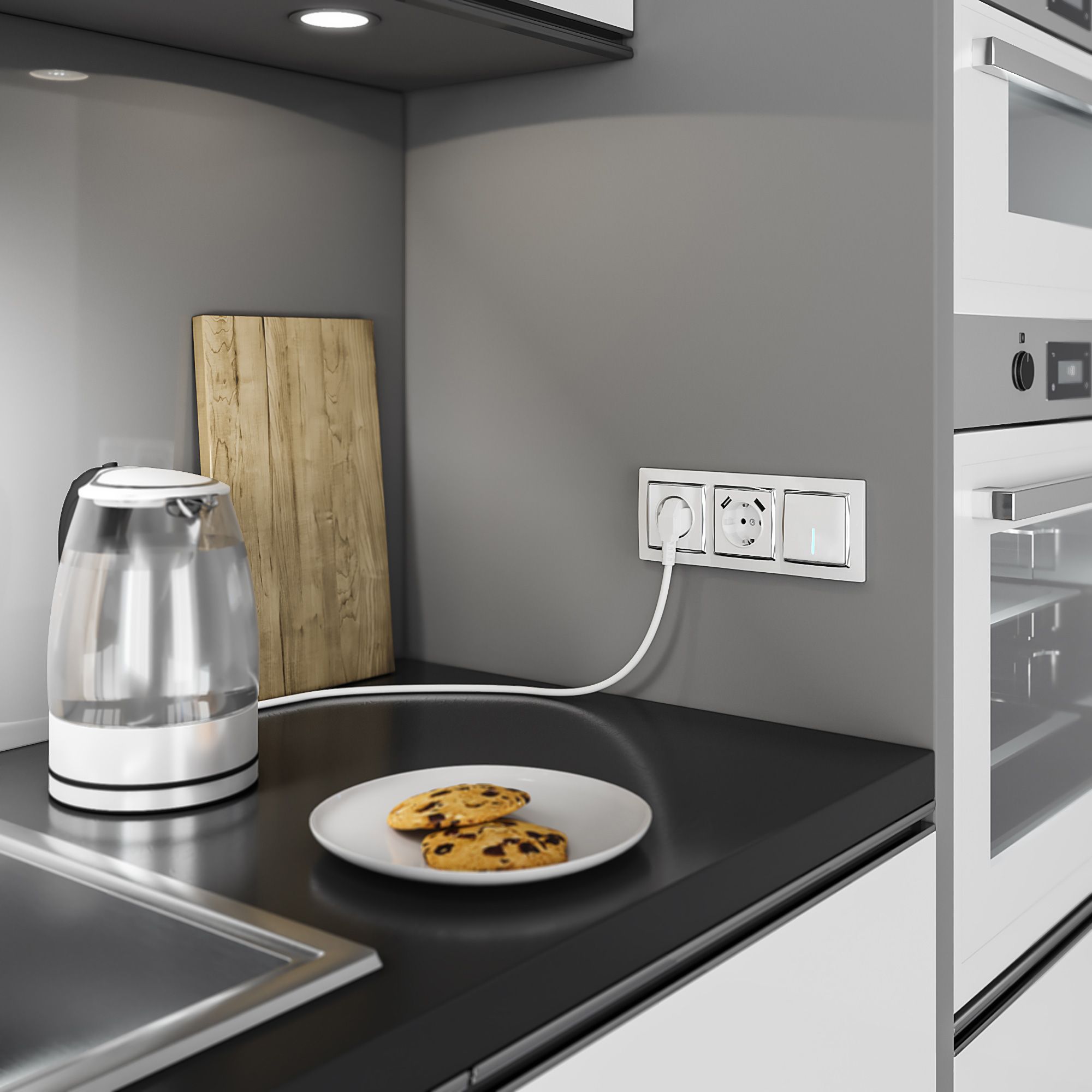 Рамка на 3 поста Snabb (белый/хром) Werkel