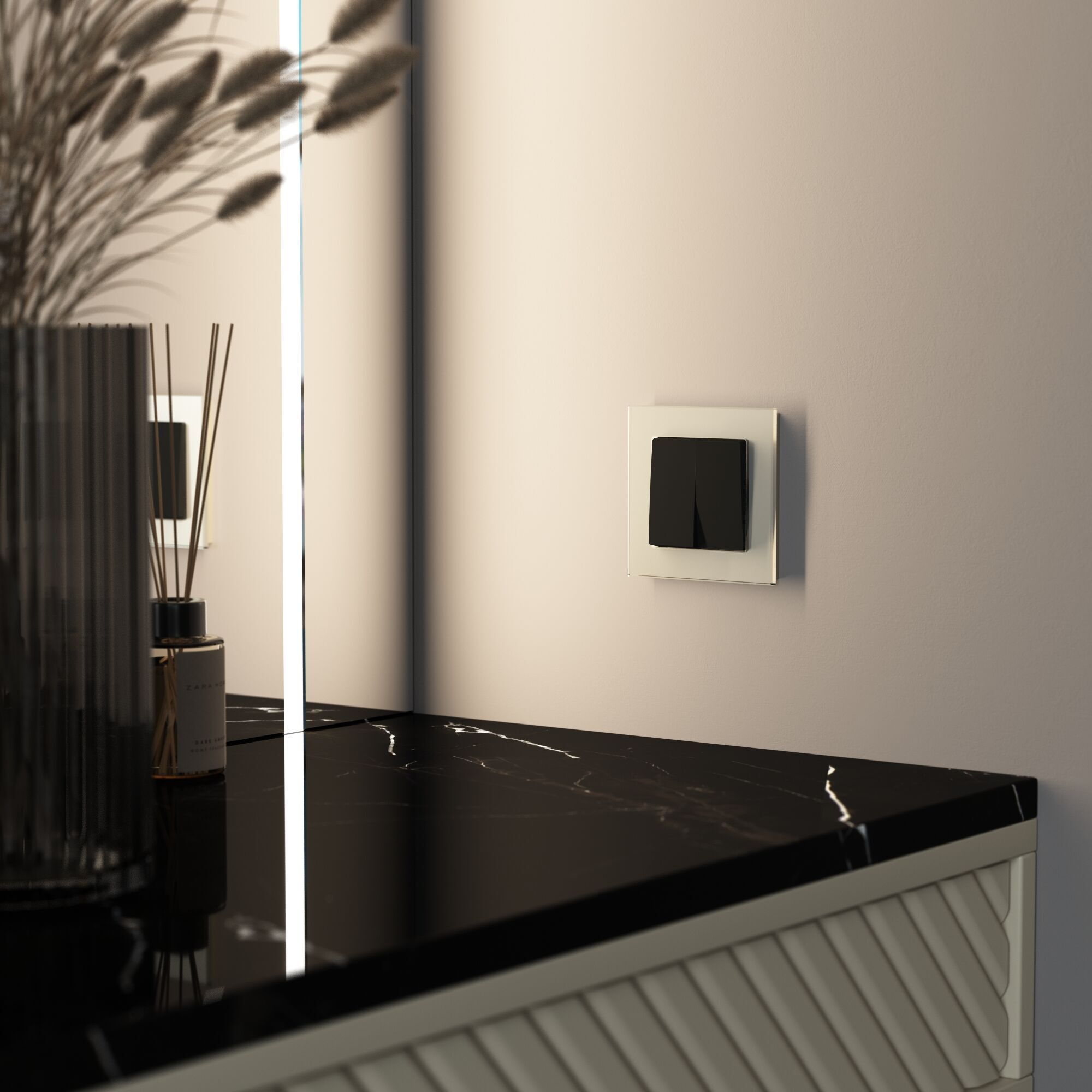 Рамка на 1 пост Senso (шампань, стекло soft-touch) Werkel