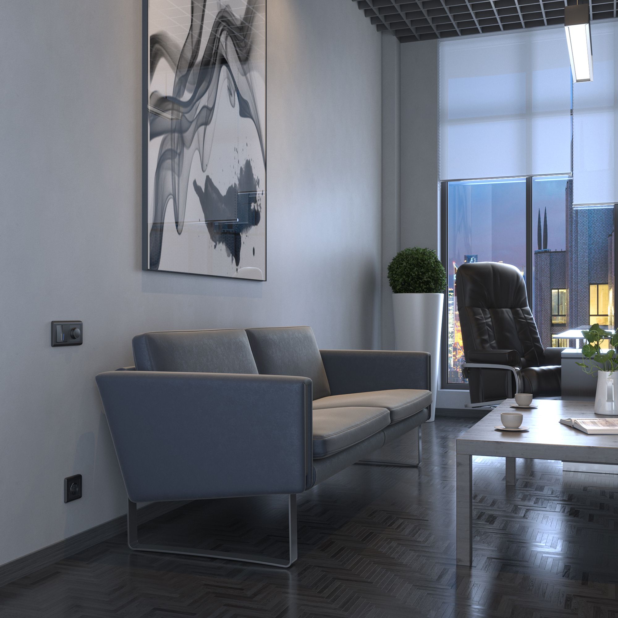 Диммер (графит рифленый) Werkel