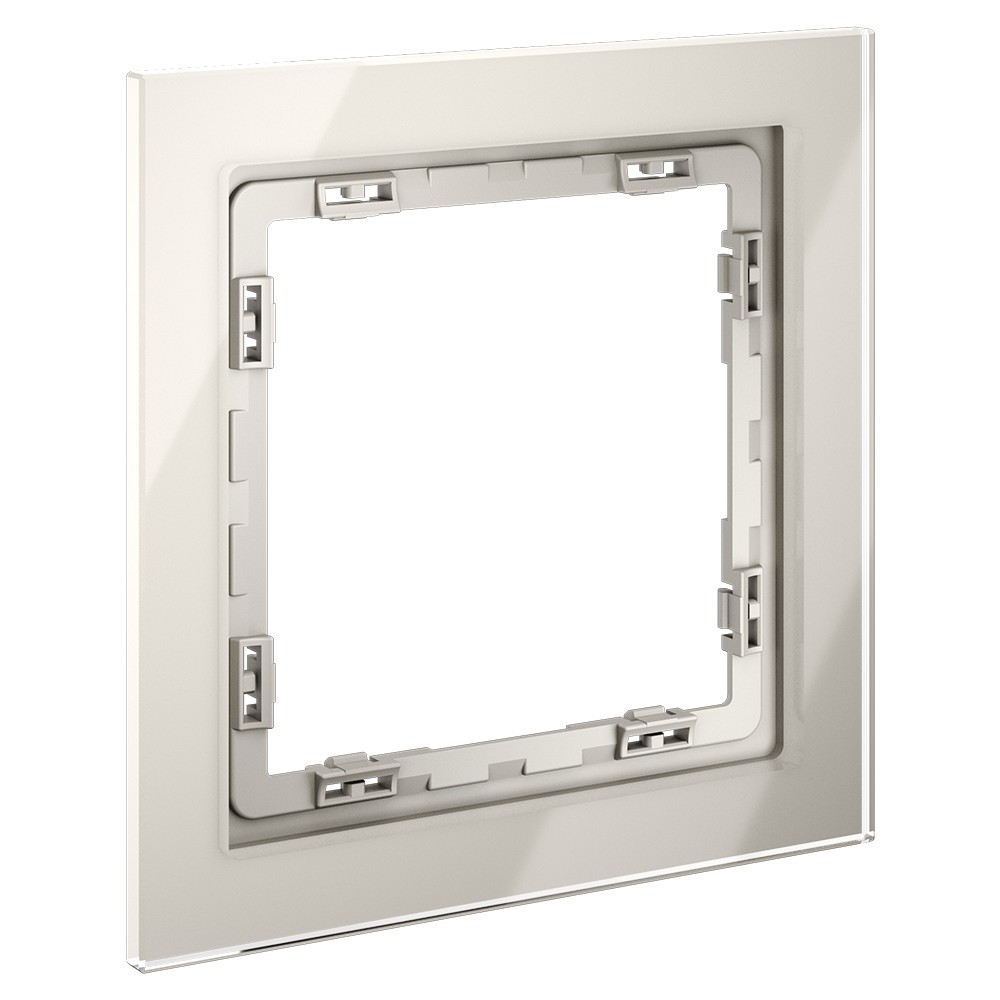 Рамка стеклянная VOLTUM S70 на 1 пост, (кашемир, стекло)