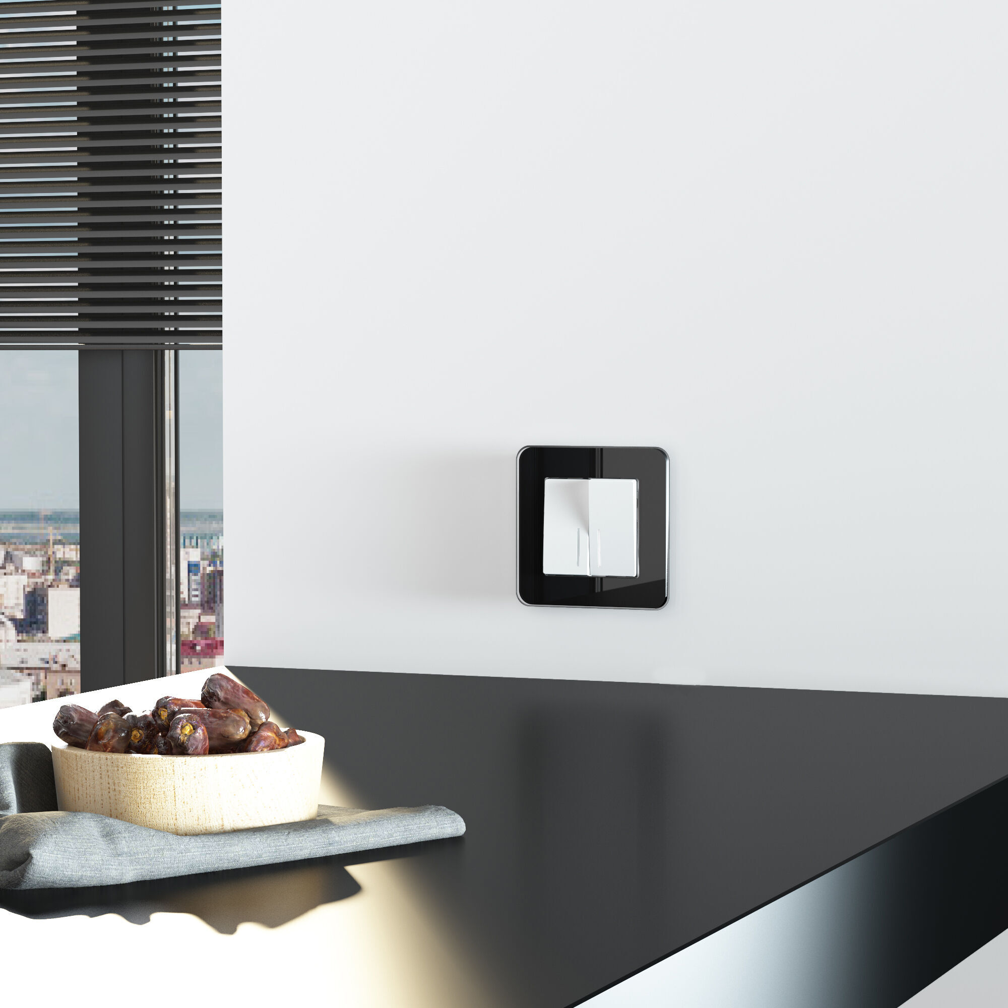 Рамка на 1 пост Elite (черный, стекло) Werkel