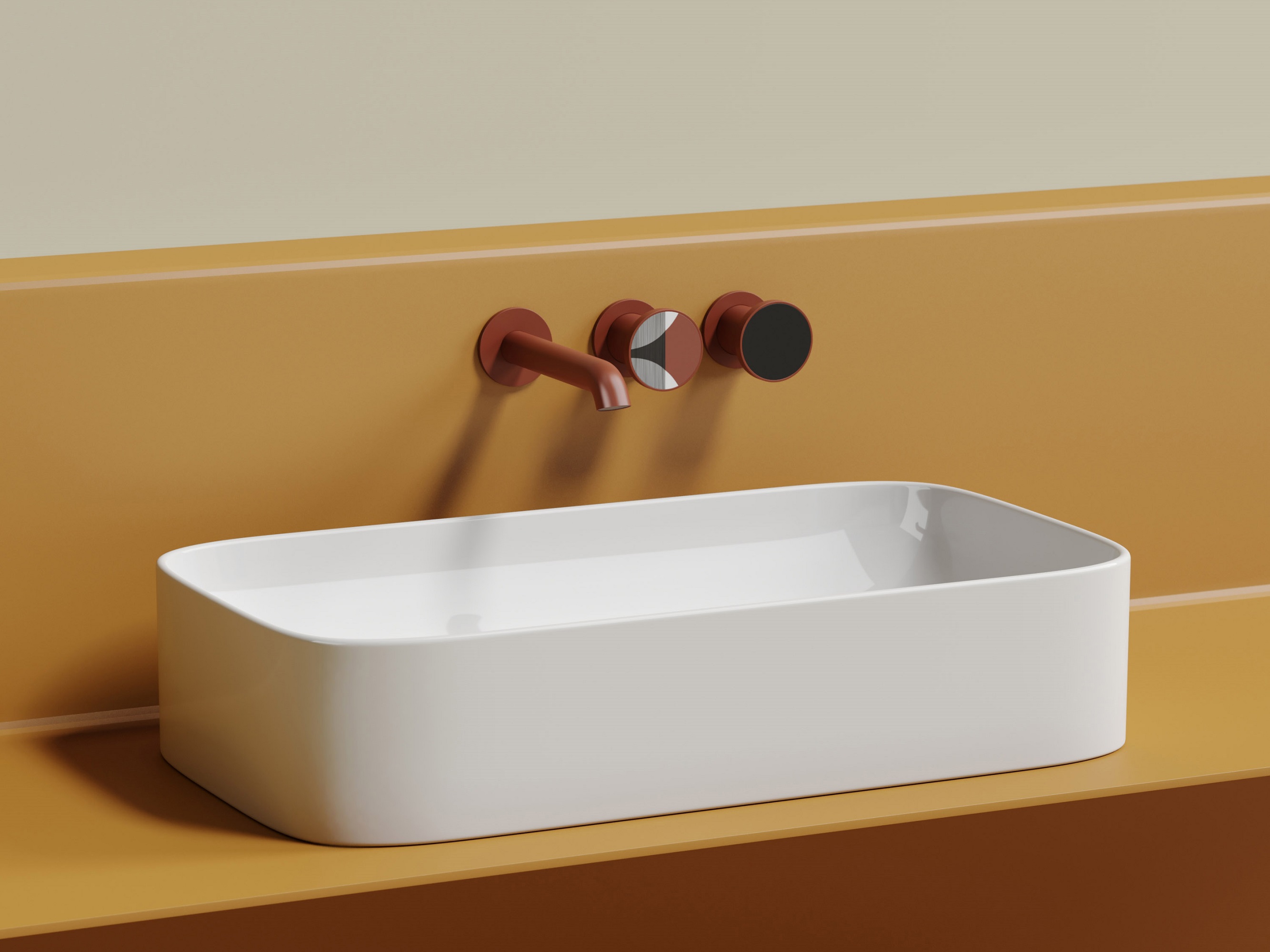 Умывальник чаша накладная прямоугольная CN6054