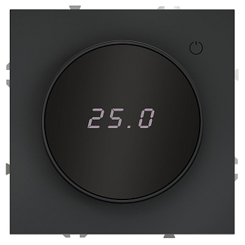 Терморегулятор электронный VOLTUM S70 с индикацией и датчиком, для теплого пола, (графит)