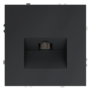 Розетка компьютерная встраиваемая VOLTUM S70 RJ45 кат.6, (графит)