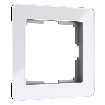 Рамка на 1 пост Acrylic белый Werkel