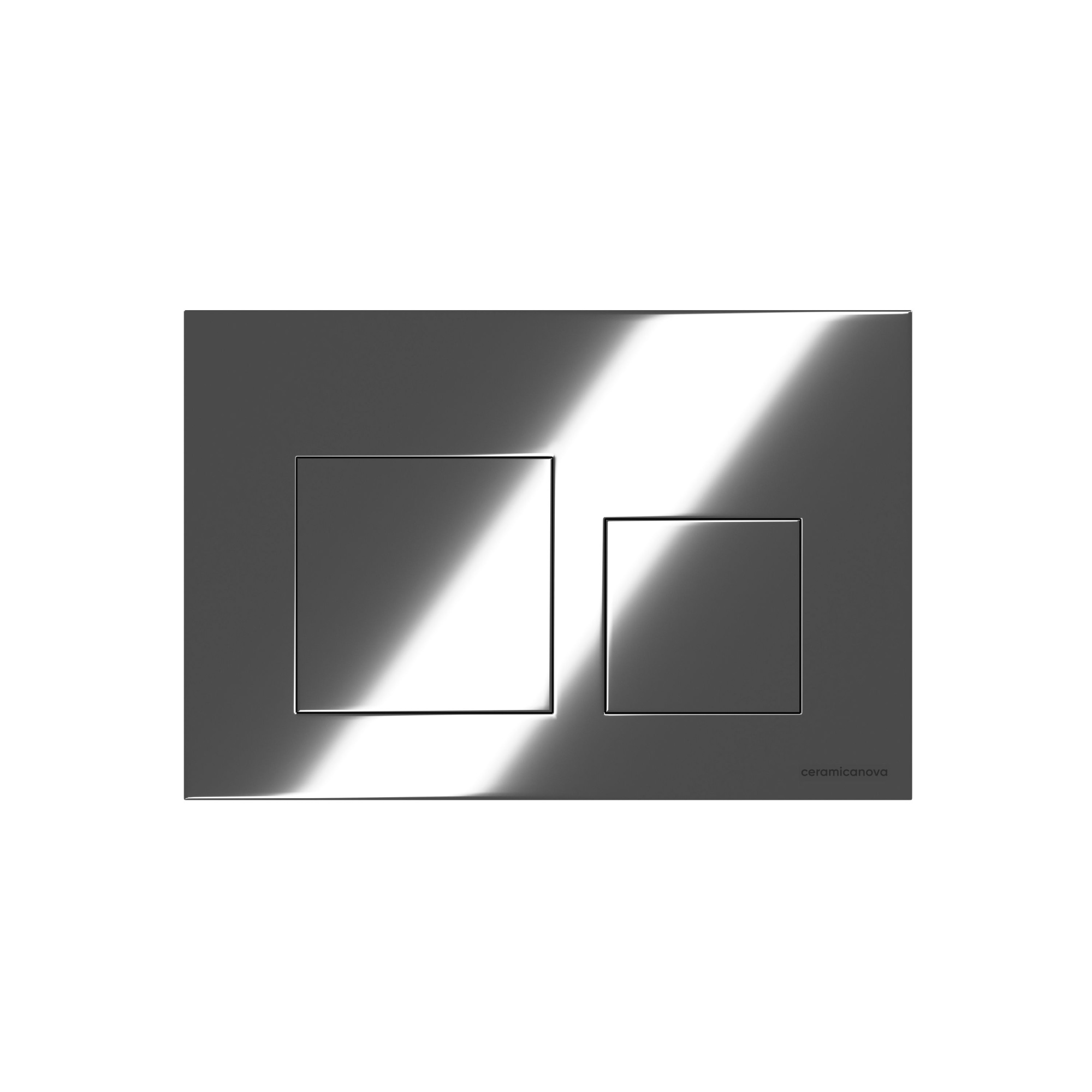 Система инсталляции для унитазов CERAMICANOVA Balance с кнопкой смыва Square, цвет хром глянцевый, с креплениями, арт. CN121002CH