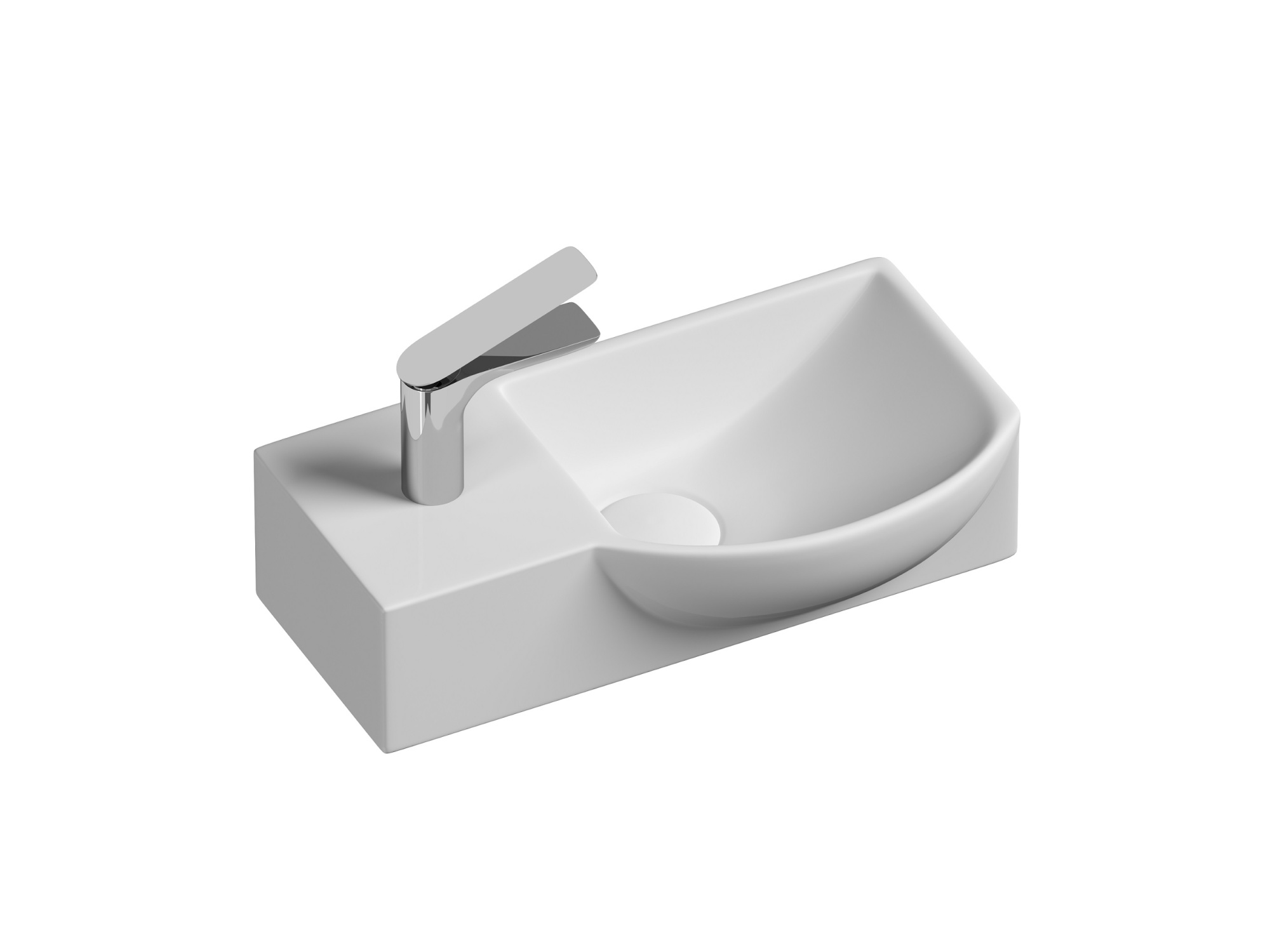 Умывальник подвесной прямоугольный с крепежом CN6039R