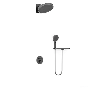 Душевая система Vincea Inspire VSFW-3I22MT3RGM встраиваемая в стену цвет вороненая сталь