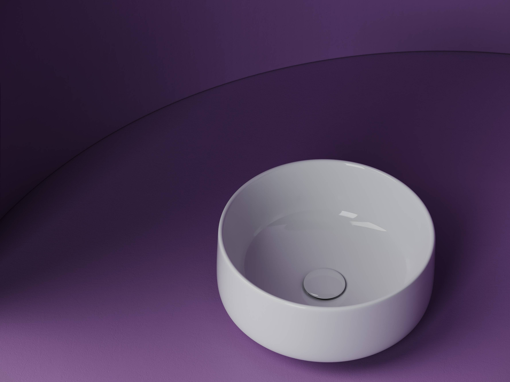 Умывальник чаша накладная круглая CN5047