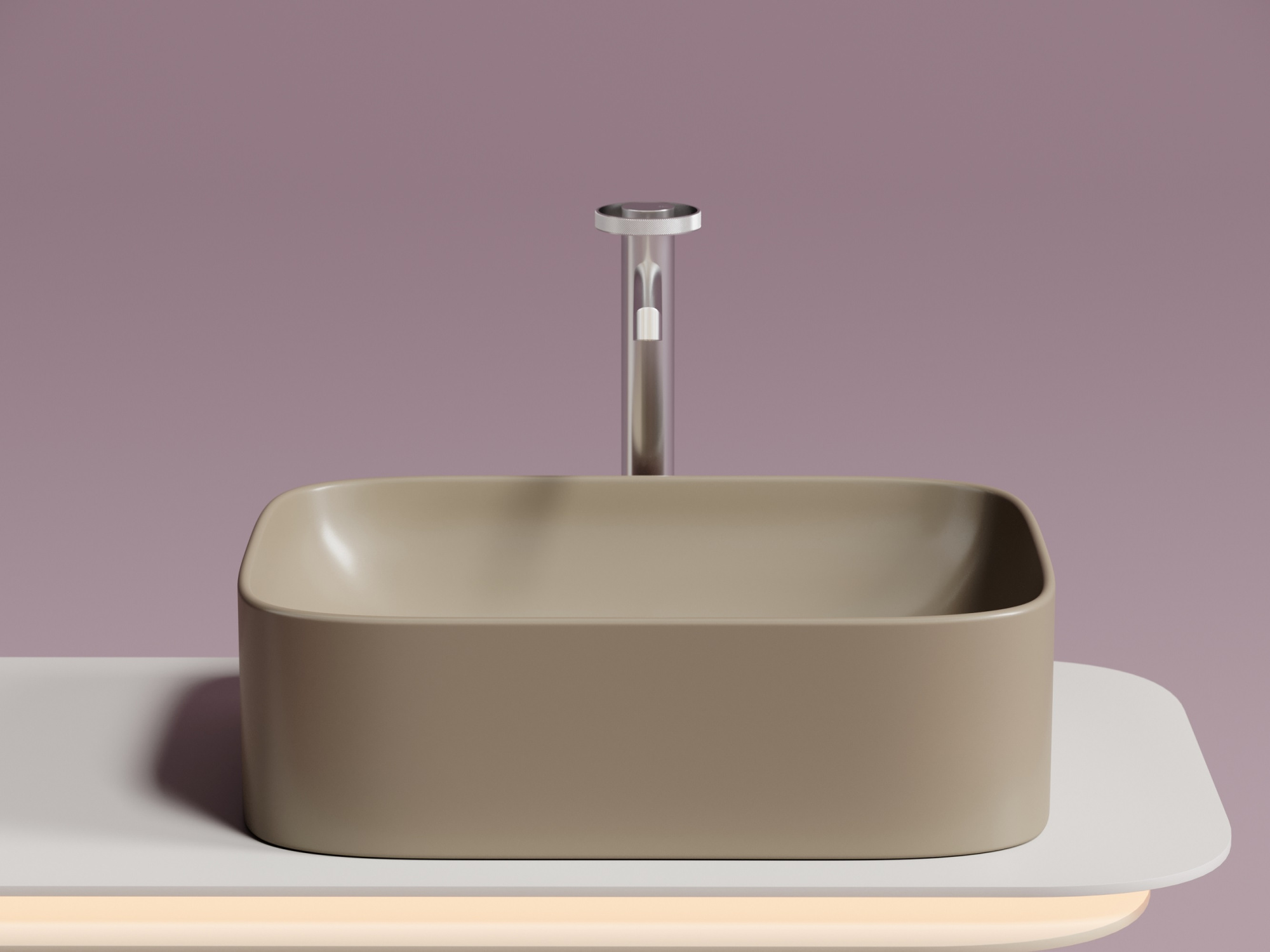 Умывальник чаша накладная прямоугольная CN6052MC