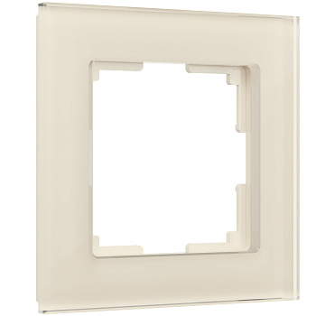 Рамка на 1 пост (молочный, стекло) Werkel