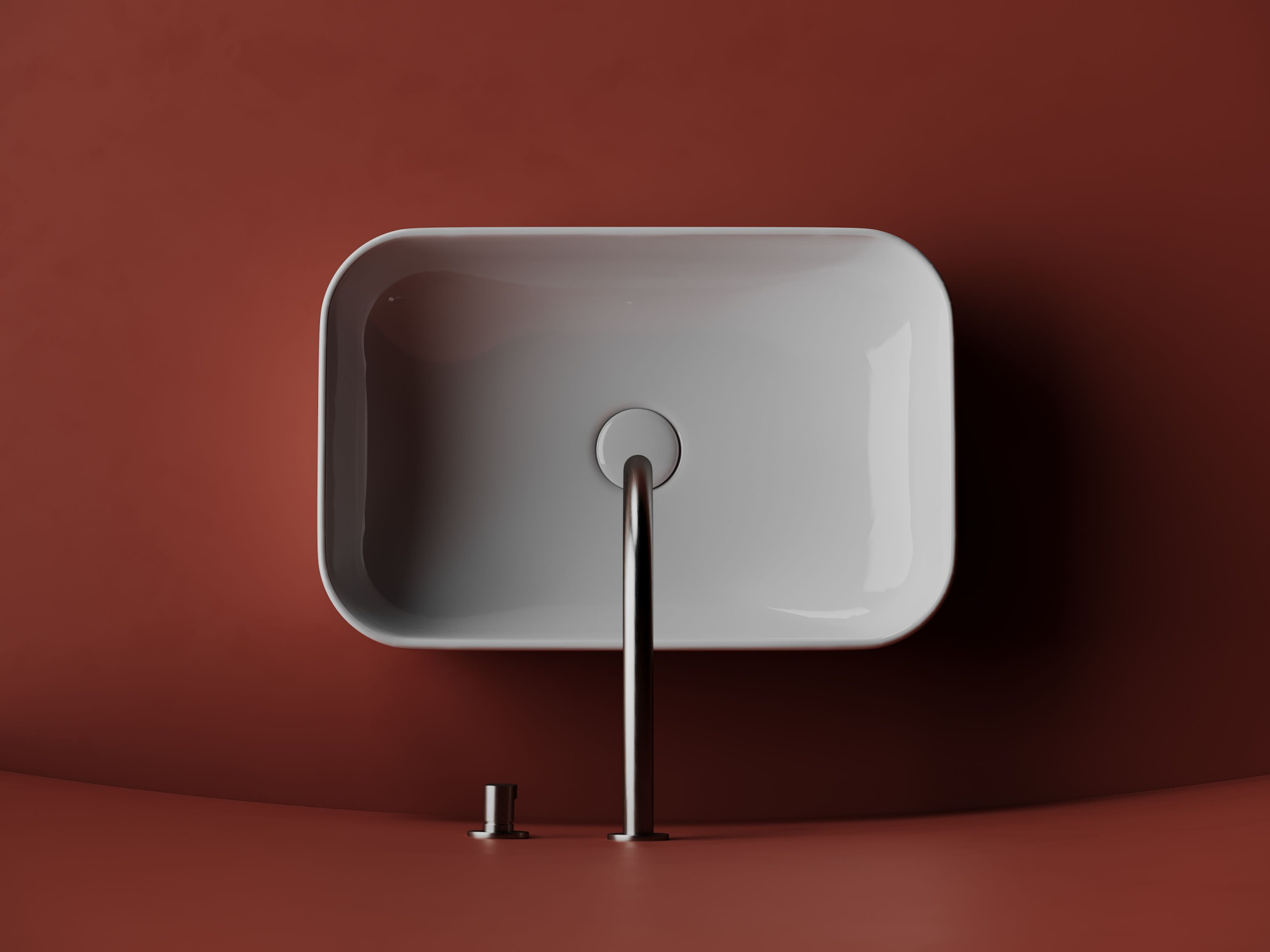 Умывальник чаша накладная прямоугольная CN5043