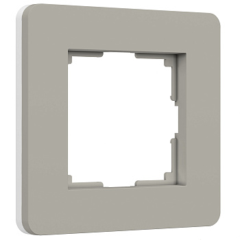 Рамка на 1 пост Split (дымчатый/белый, soft-touch) Werkel