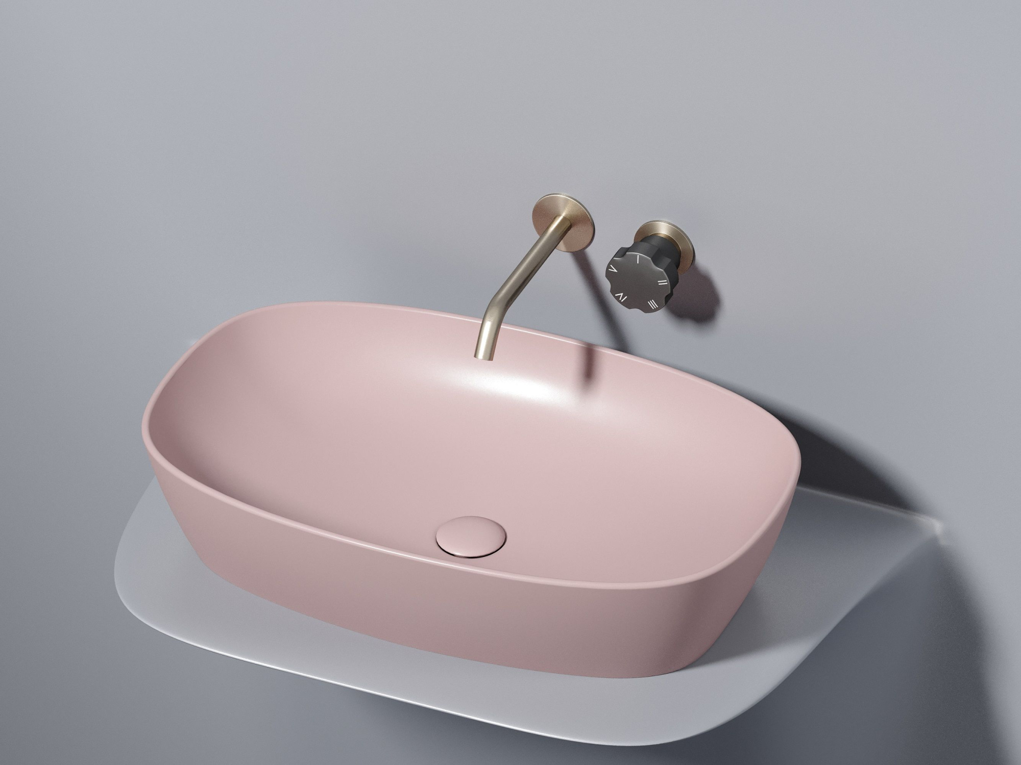 Умывальник чаша накладная овальная CN6049MP