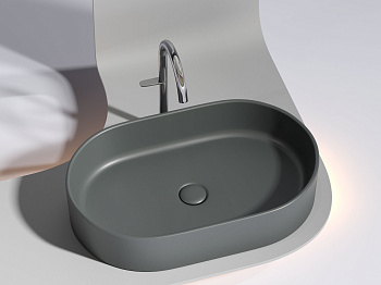 Умывальник чаша накладная овальная CN6048MDH