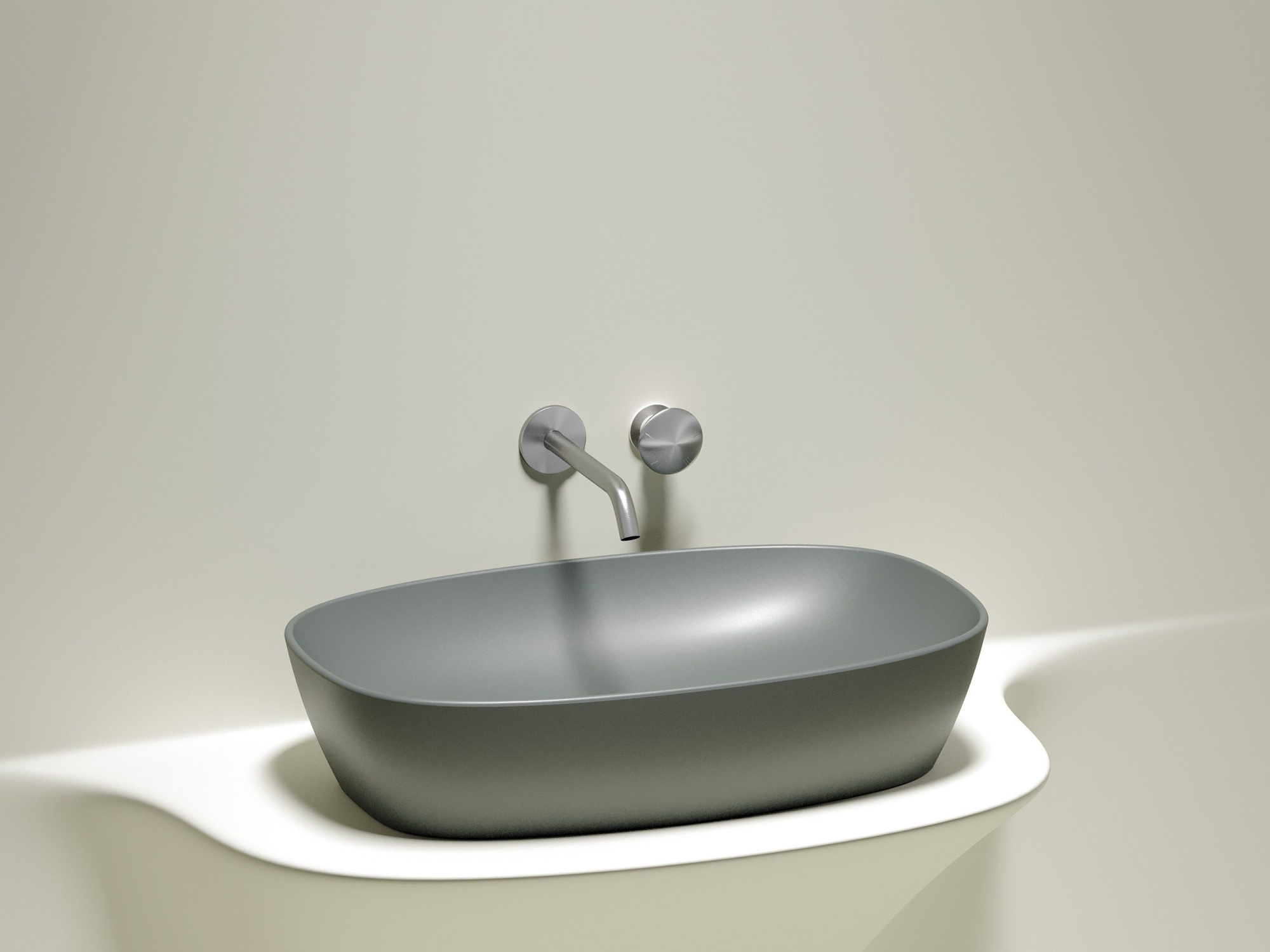 Умывальник чаша накладная овальная CN6049MH