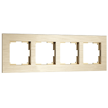 Рамка на 4 поста AluMax (шампань) Werkel