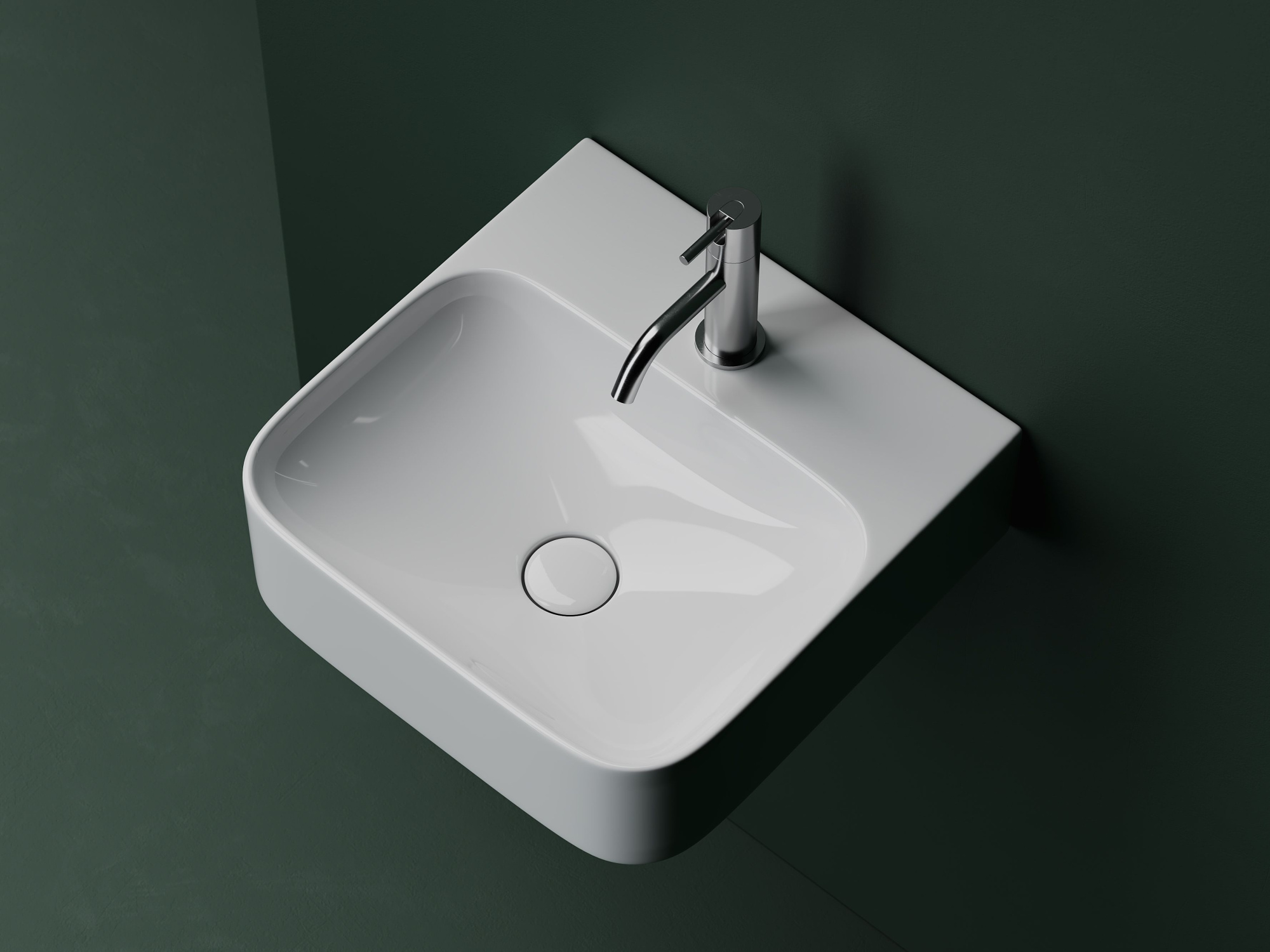 Умывальник AURA с 1 отверстием для смесителя CN2005