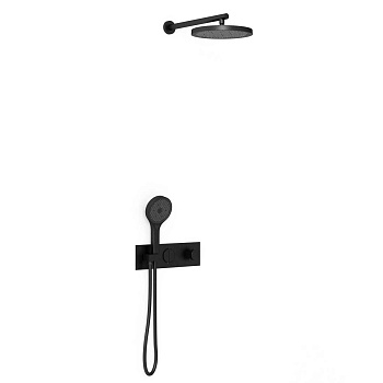 Душевая система Vincea VSFW-422T2MB встраиваемая в стену цвет черный матовый
