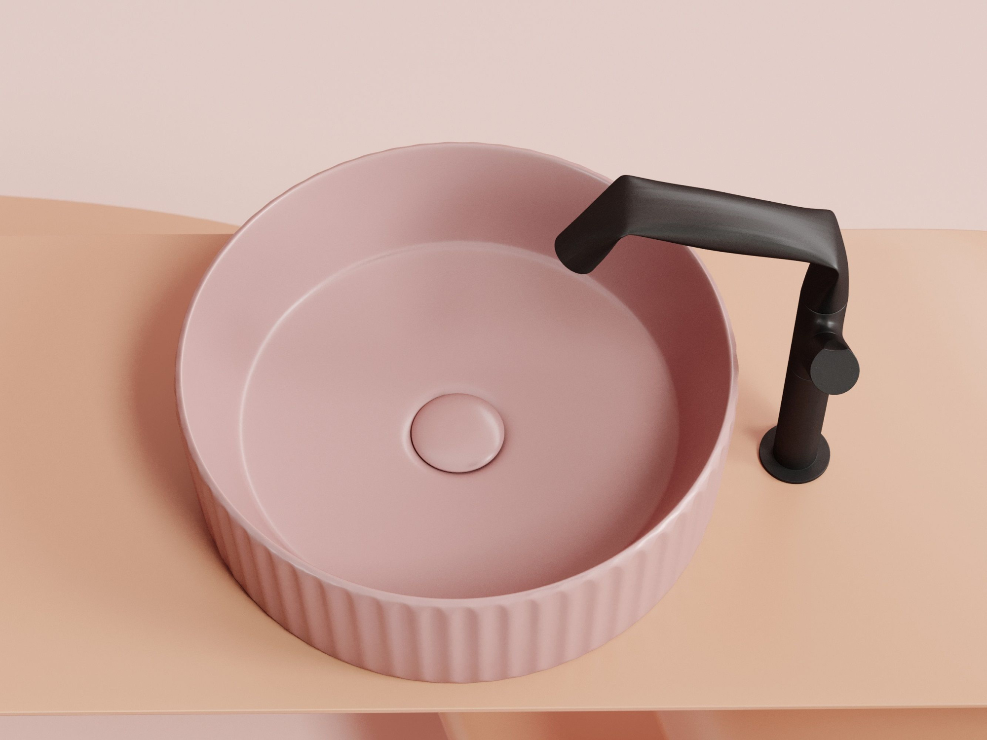 Умывальник чаша накладная круглая CN6057MP