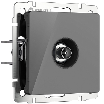 ТВ-розетка оконечная (графит акрил) Werkel