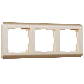 Рамка на 3 поста Stream (шампань) Werkel