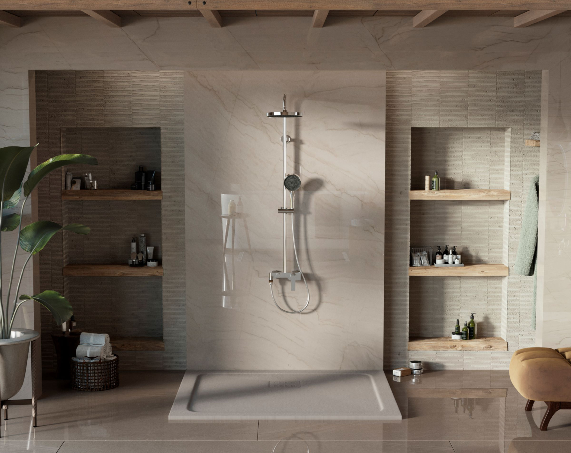 Душевая стойка Vincea VSFS-413CH настенная цвет хром