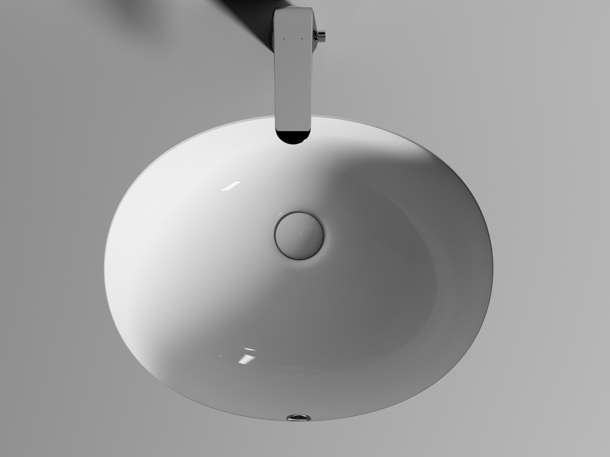 Умывальник овальный встраиваемый под столешницу CN6042