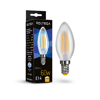 Светодиодная лампа Crystal Candle matt 6W 3000K E14