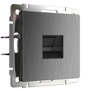 Розетка Ethernet RJ-45 (графит рифленый) Werkel