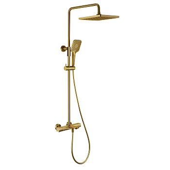 Душевая стойка Vincea Next VSFS-1N1TBG настенная цвет брашированное золото