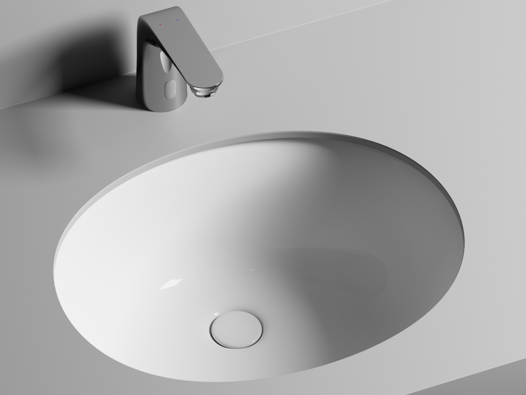 Умывальник овальный встраиваемый под столешницу CN6042