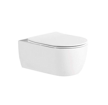 Унитаз подвесной безободковый Aquatek ЕВРОПА NEWAQ1106L-00 525*360*260 с сиденьем Soft Close