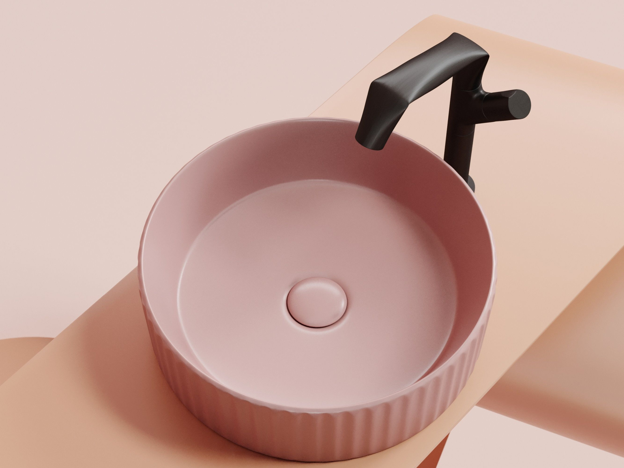 Умывальник чаша накладная круглая CN6057MP