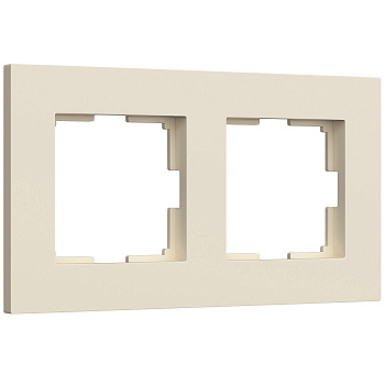 Рамка на 2 поста Slab (айвори софт) Werkel