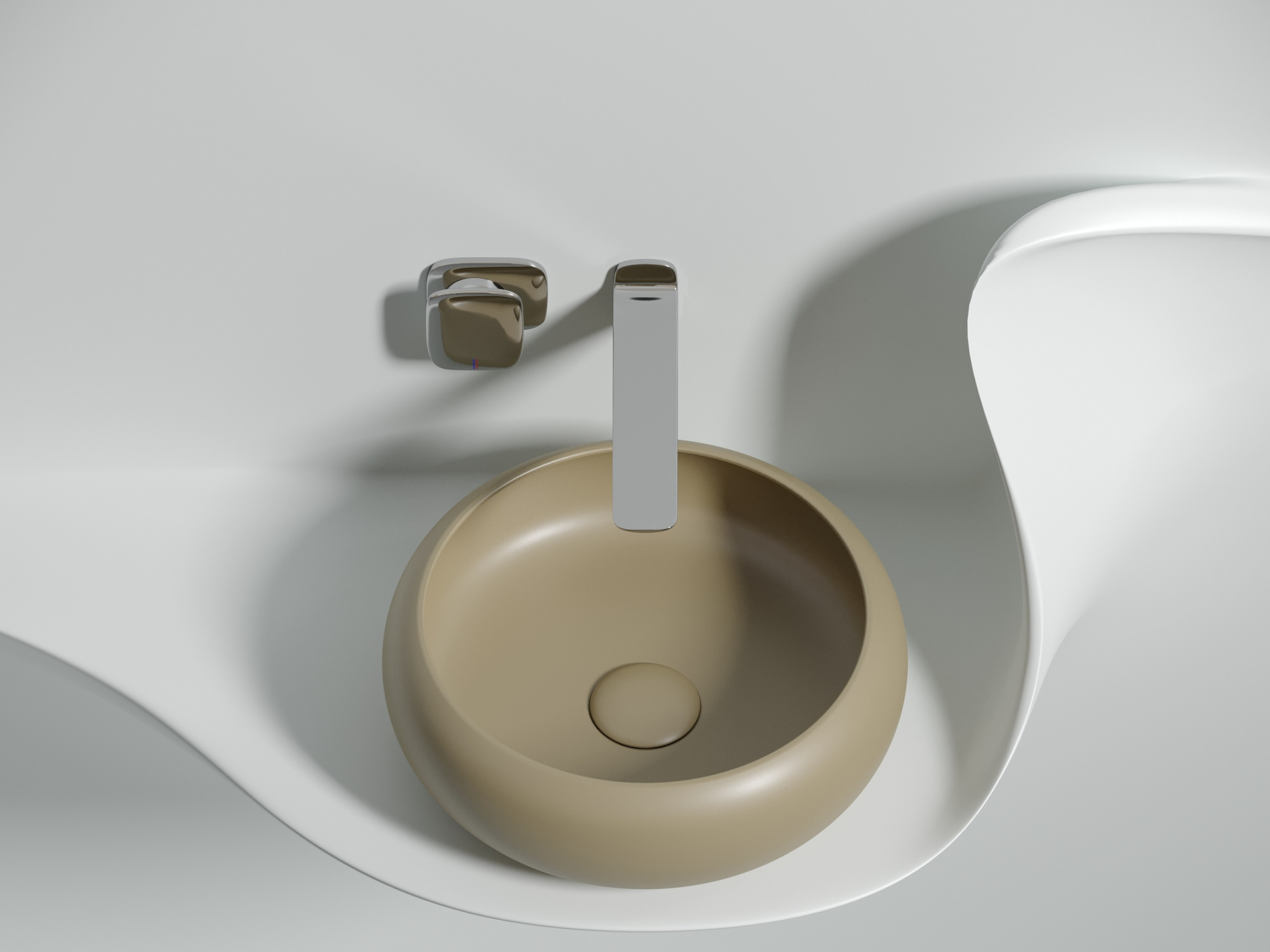 Умывальник чаша накладная круглая CN6050MC