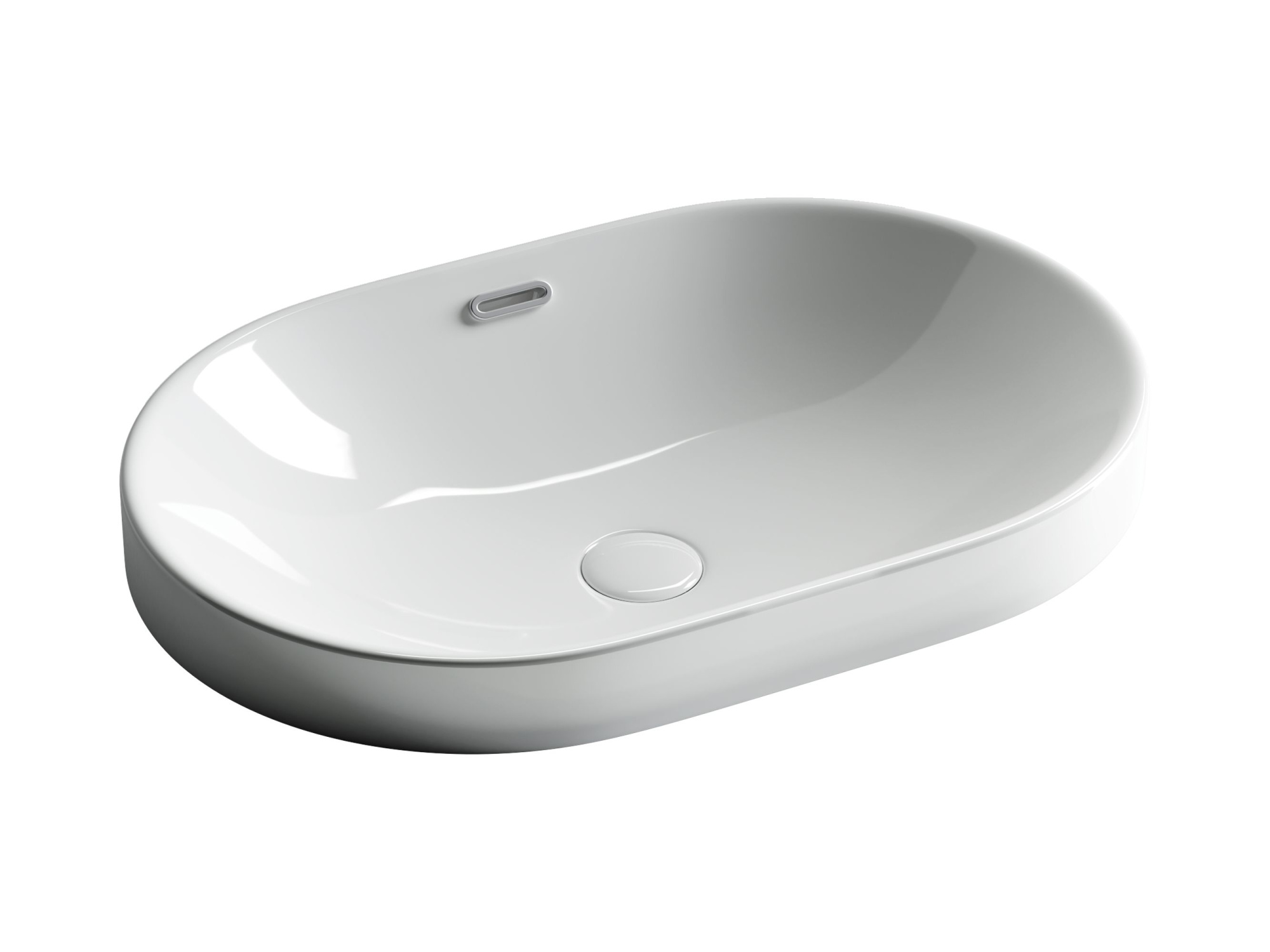 Умывальник овальный встраиваемый сверху в столешницу CN5020