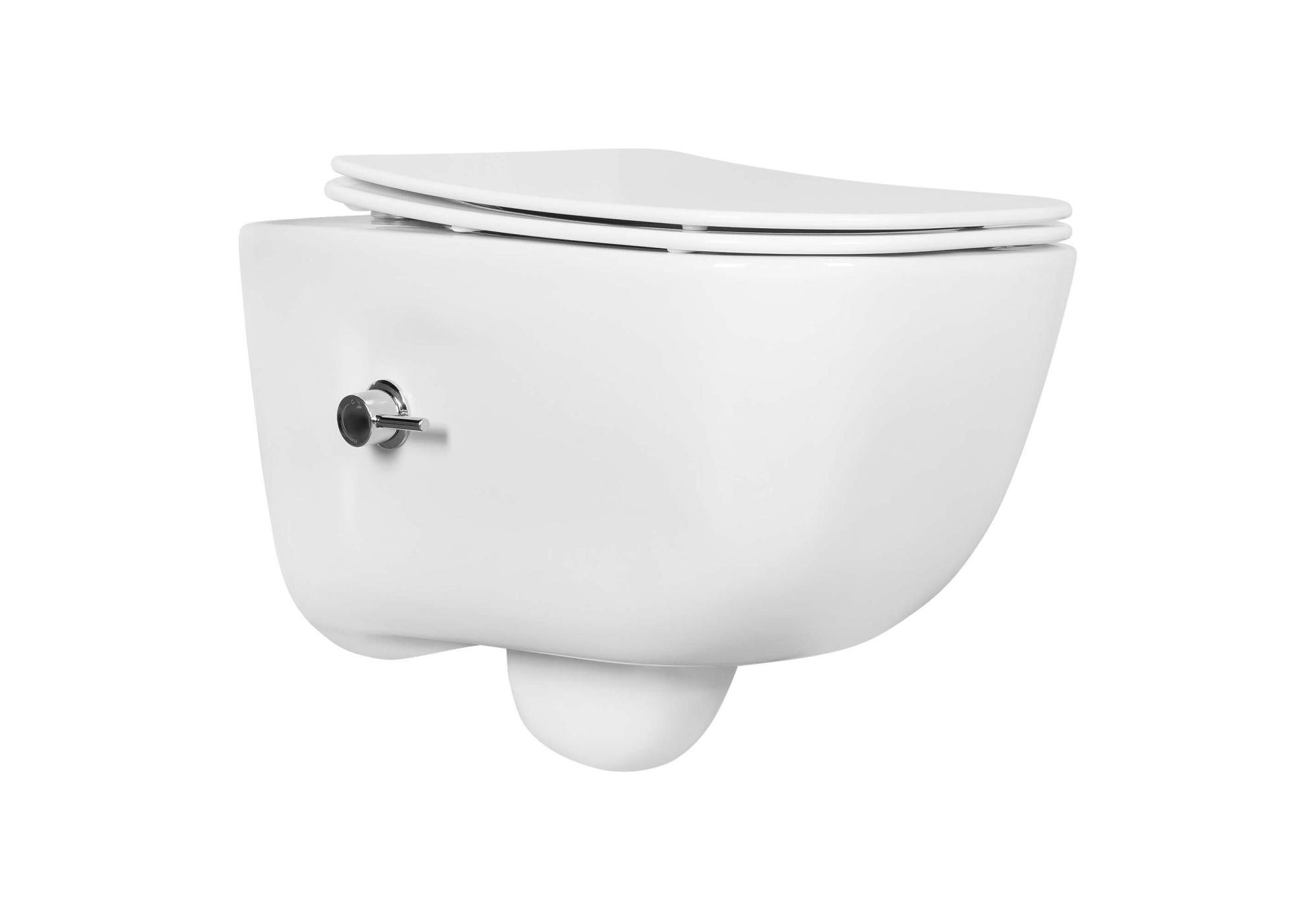 Унитаз подвесной с функцией биде безободковый фарфоровый AQUATEK ДИВА AQ2012B-00 510*350*360 мм