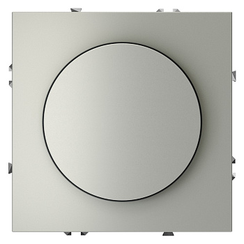 Светорегулятор встраиваемый VOLTUM S70 поворотно-нажимной 600 Вт, (сталь)