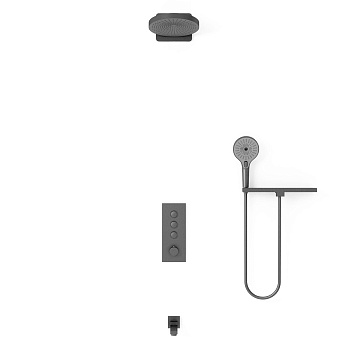 Душевая система Vincea VSFW-433TI1RGM встраиваемая в стену цвет вороненая сталь