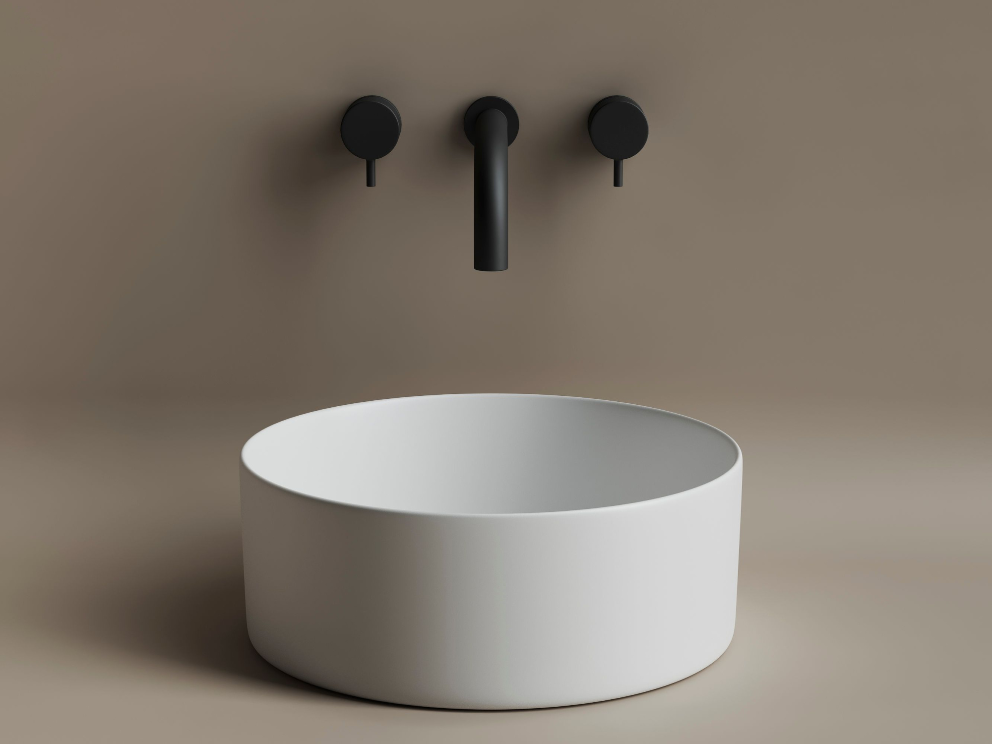 Умывальник чаша накладная круглая CN6032MW