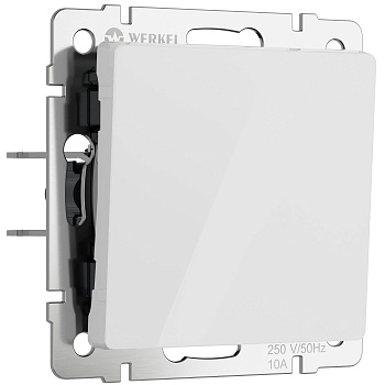 Выключатель одноклавишный (белый акрил) Werkel