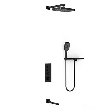 Душевая система Vincea VSFW-431T1RMB встраиваемая в стену цвет черный матовый