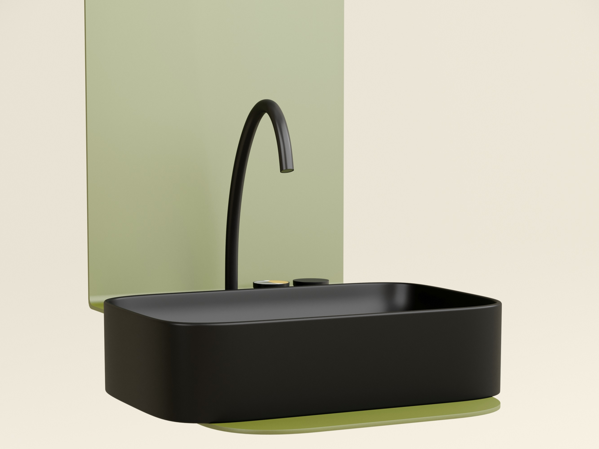 Умывальник чаша накладная прямоугольная CN6053MB