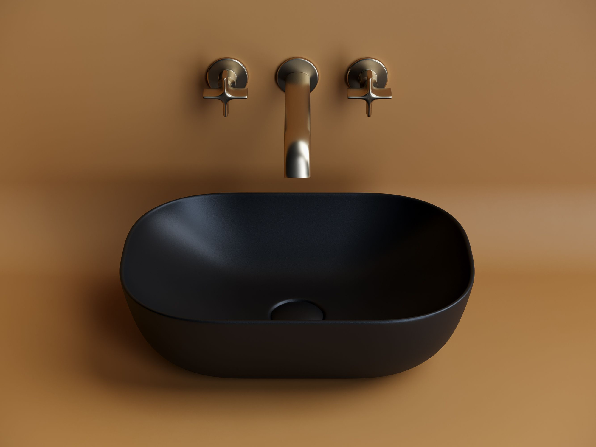 Умывальник чаша накладная прямоугольная CN6009MB