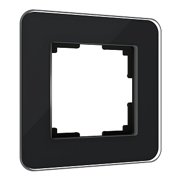 Рамка на 1 пост Elite (черный, стекло) Werkel