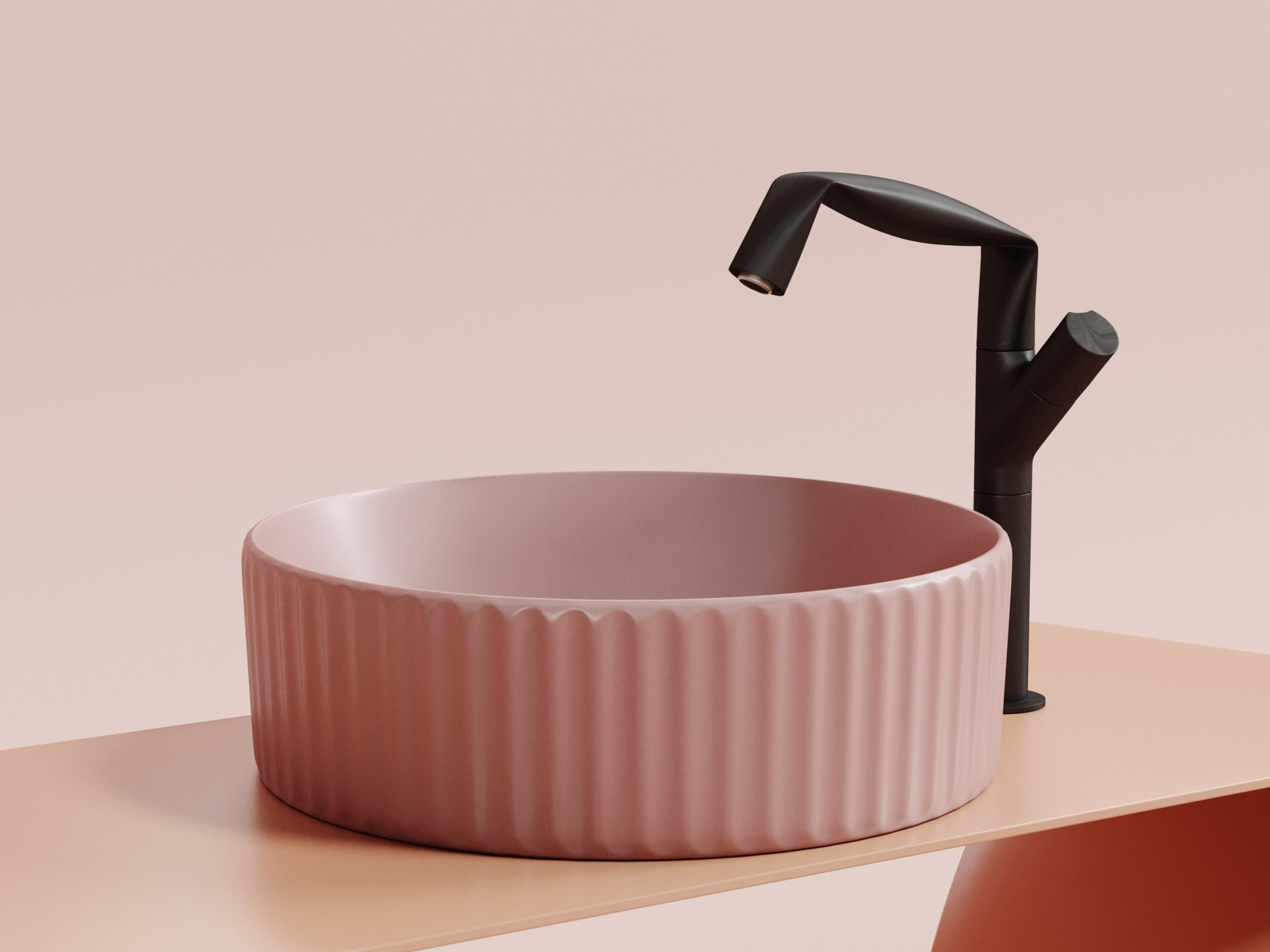 Умывальник чаша накладная круглая CN6057MP