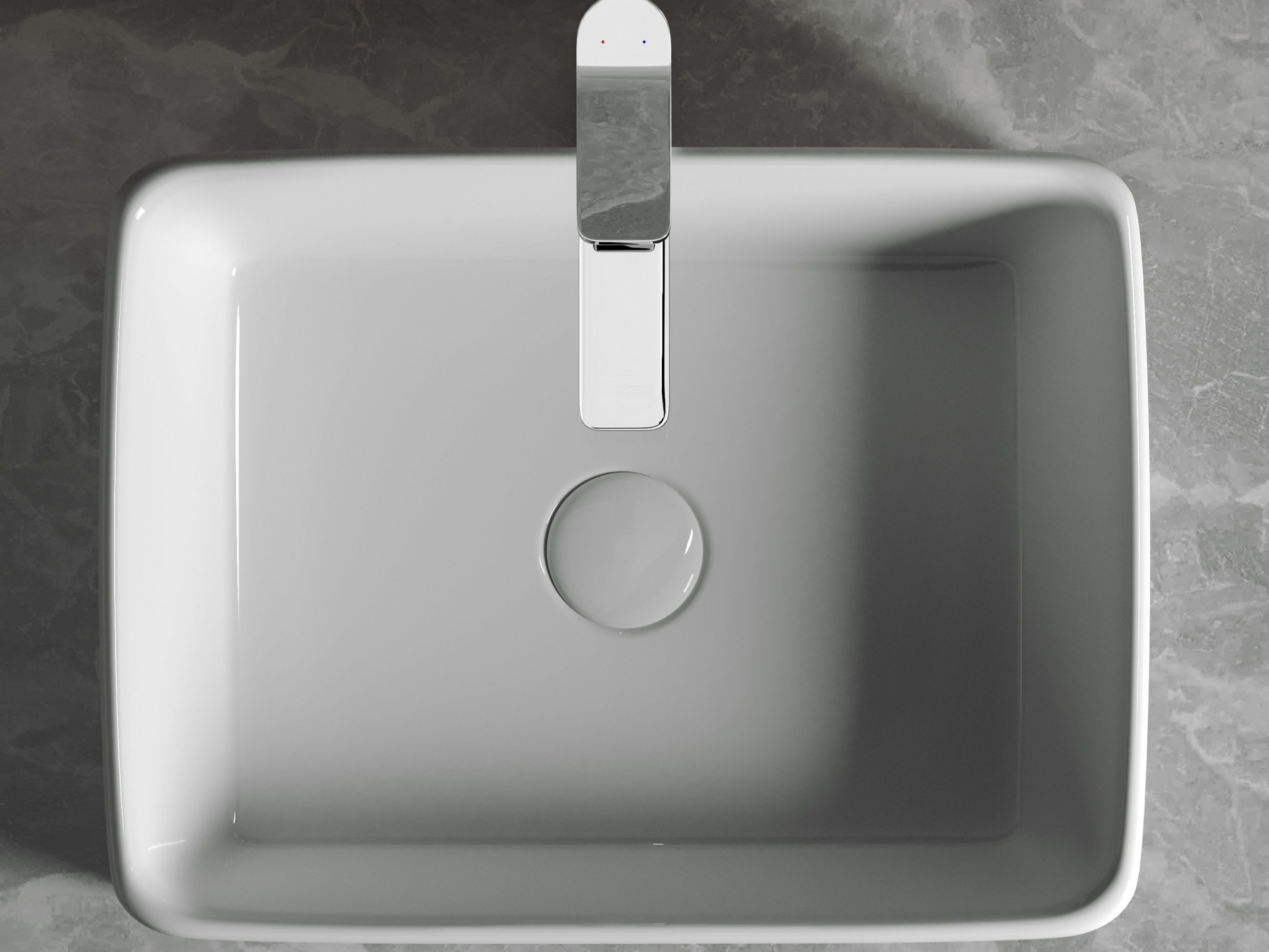 Умывальник чаша накладная прямоугольная CN6037