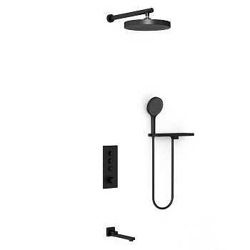 Душевая система Vincea VSFW-433TI2RMB встраиваемая в стену цвет черный матовый